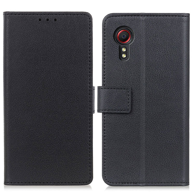 Phone Cover for Samsung Galaxy Xcover7 Case Anti-Scratch Wallet Stand Phone Shell - Black Phone Cover for Samsung Galaxy Xcover7 Case Anti-Scratch Wallet Stand Phone Shell - Black